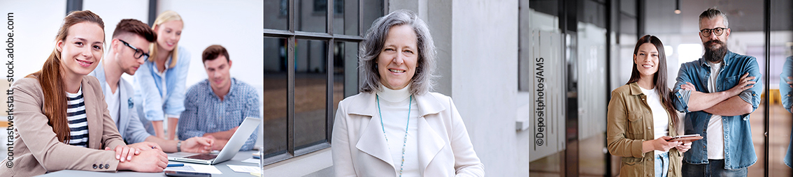 Dame vor einer Halle