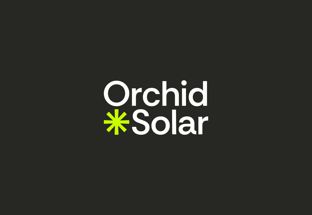 Orchid Solar Logo in white on black background