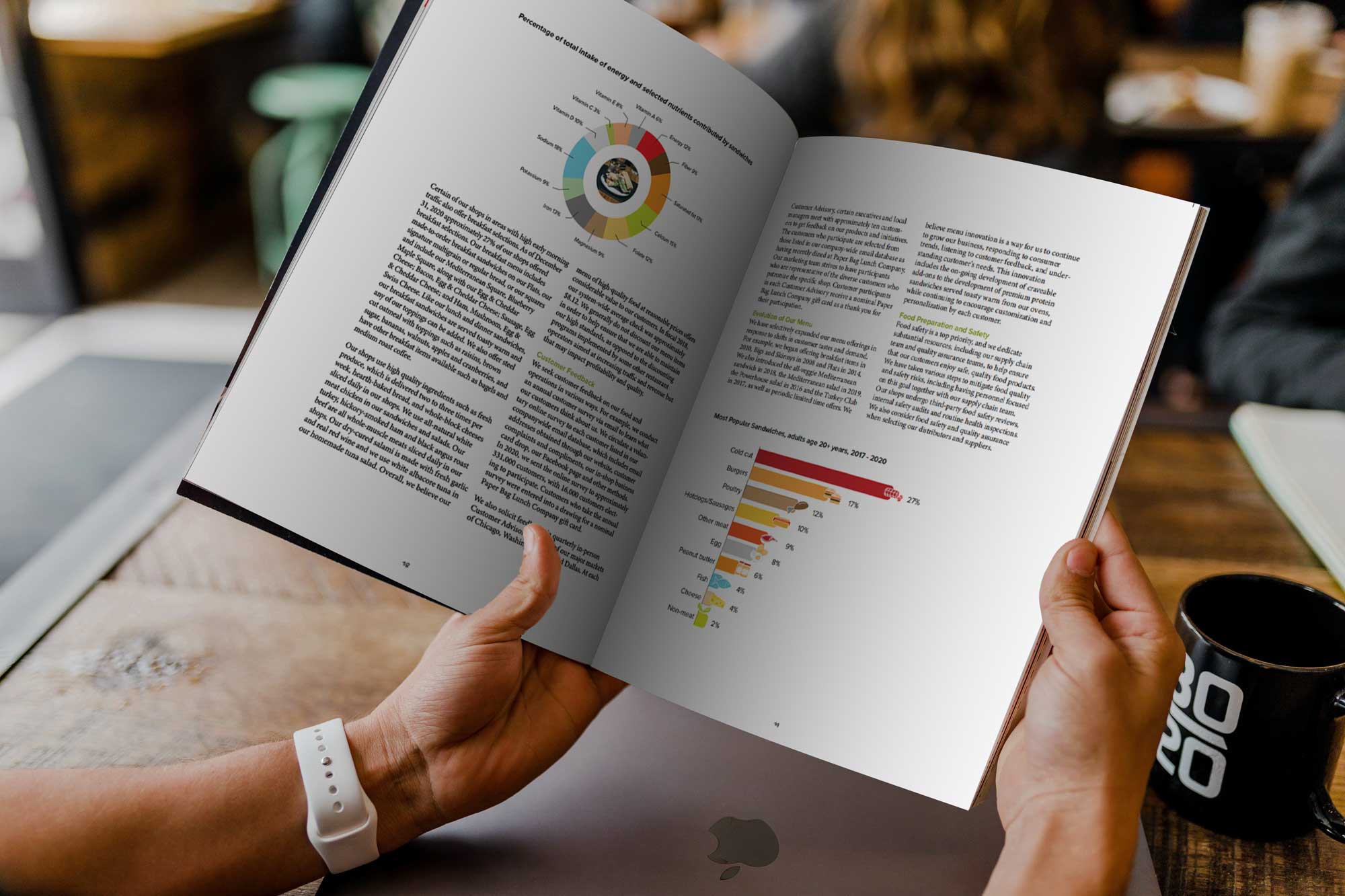 mockup of the annual report