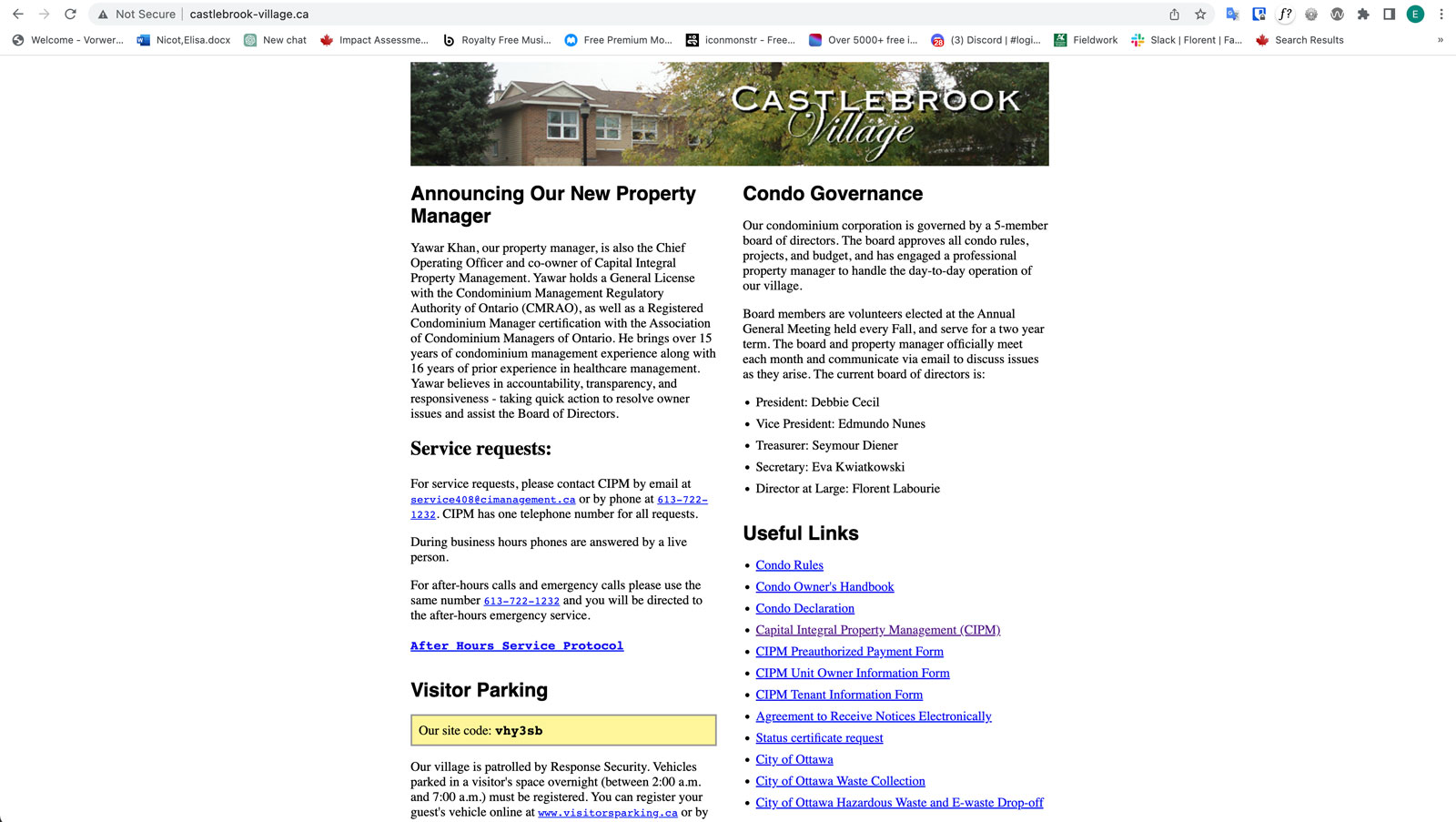 screnshot of a old website