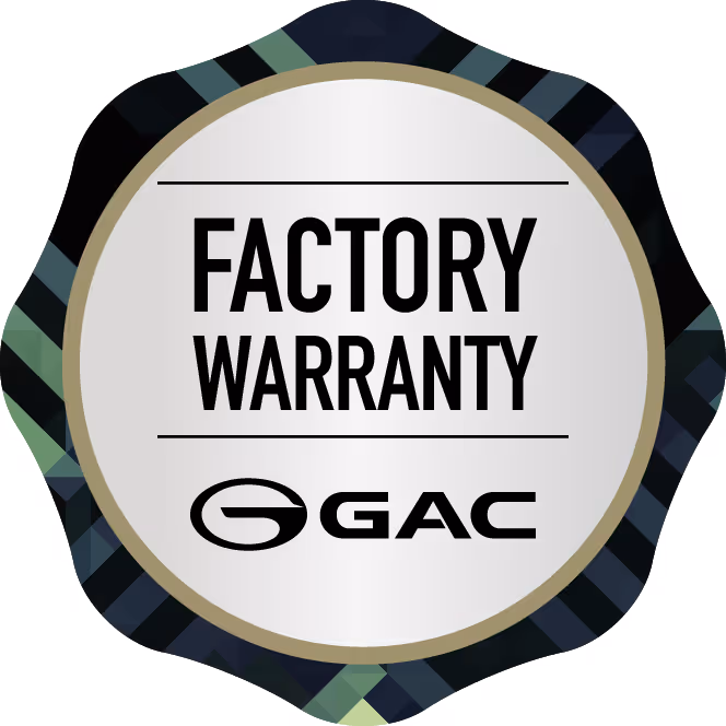 GAC factory warranty label.