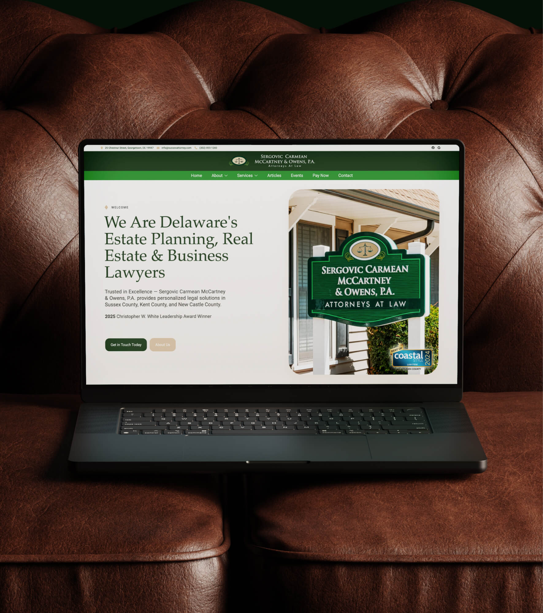 Website for Respected Delaware Law Firm
