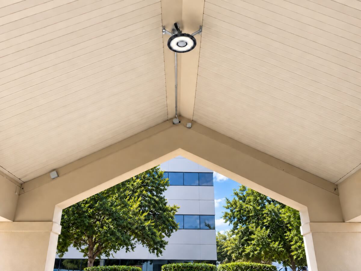 Commercial exterior lighting installation by Integrated Electric