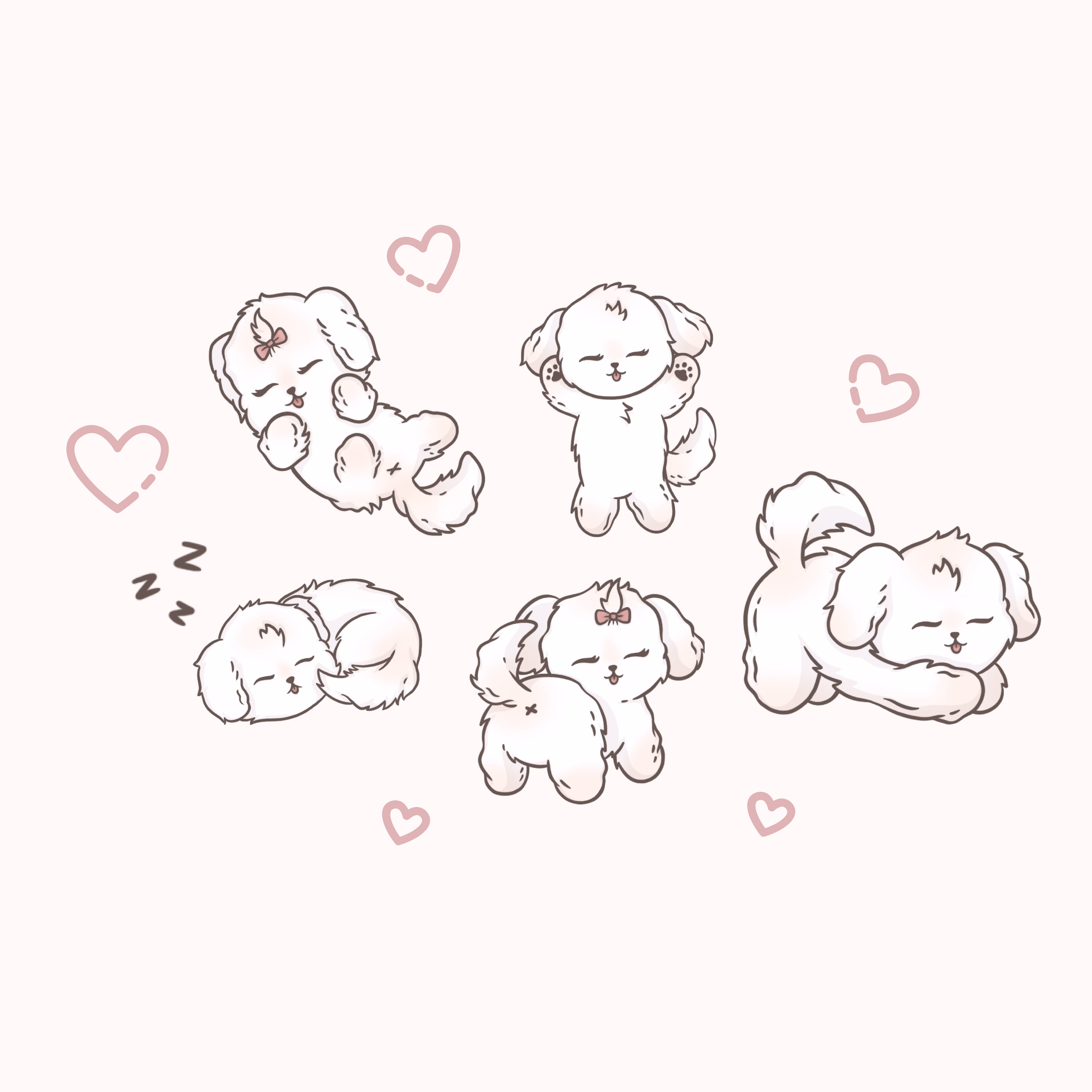 illustration of dogs
