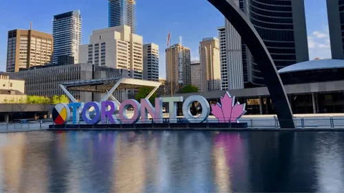 Toronto city skyline at Nathan Phillips Square representing accounting services across the Greater Toronto Area