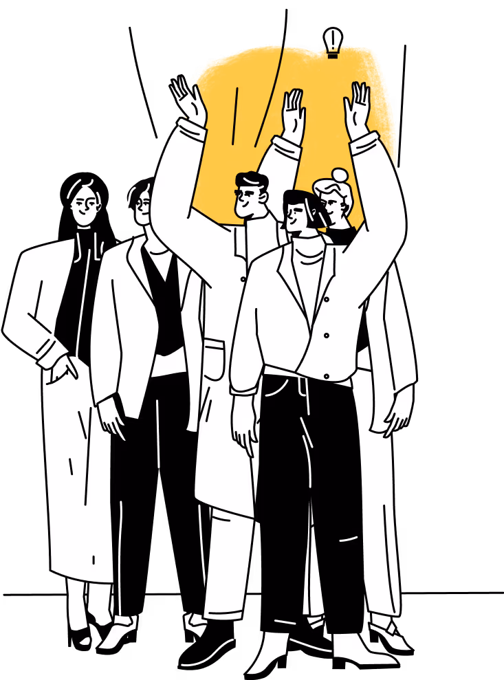 A group of people standing together