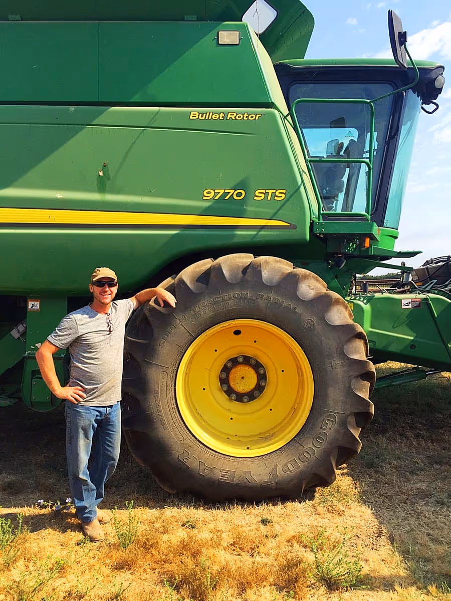 Greg Massa, farmer, with tractor