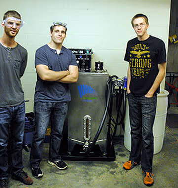 Students at John Brown University in from of their BioPro 190