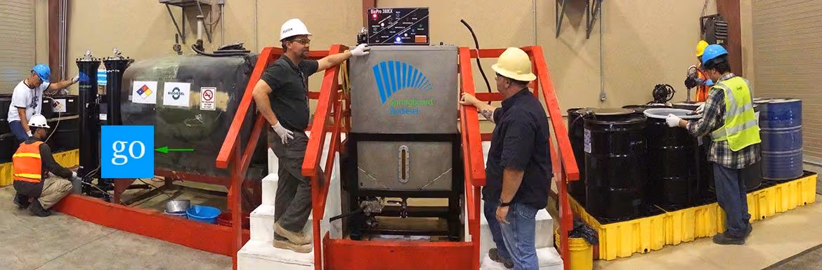 Bagram Air Force Base in Afghanistan operating their BioPro 380 biodiesel processor.