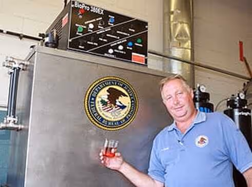 Tim Smith with his BioPro 380 from Springboard Biodiesel