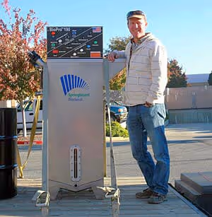 Greg Massa of Massa Farms with his BioPro 190