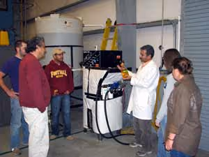 Louisiana State University operating their BioPro 190 biodiesel processor