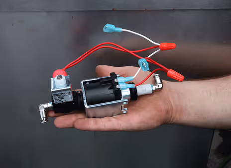 Step 3 to install pressurized water kit: remove connections for water and electrics