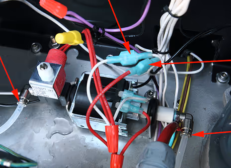 Step 4 to install pressurized water kit: locate replacement solenoid valve