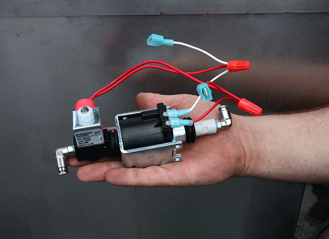 Step 3 to install pressurized water kit: remove connections for water and electrics