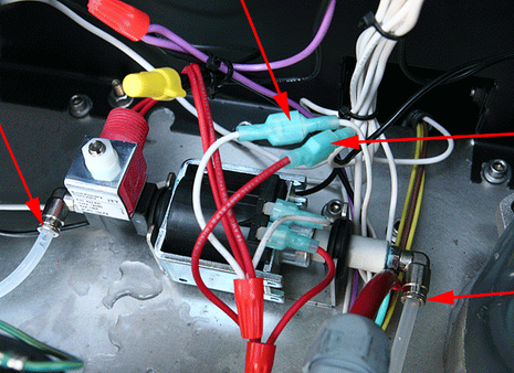 Step 4 to install pressurized water kit: locate replacement solenoid valve