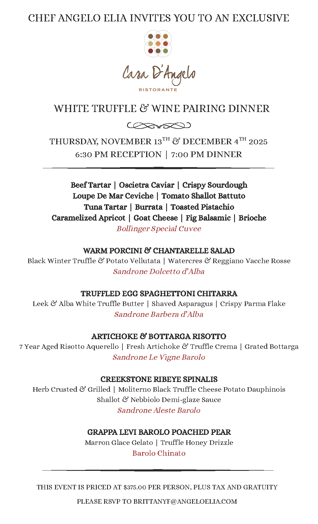 Fort Lauderdale White Truffle Dinner 