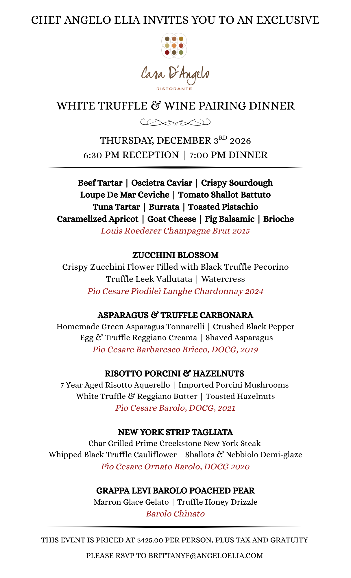 Fort Lauderdale White Truffle Dinner