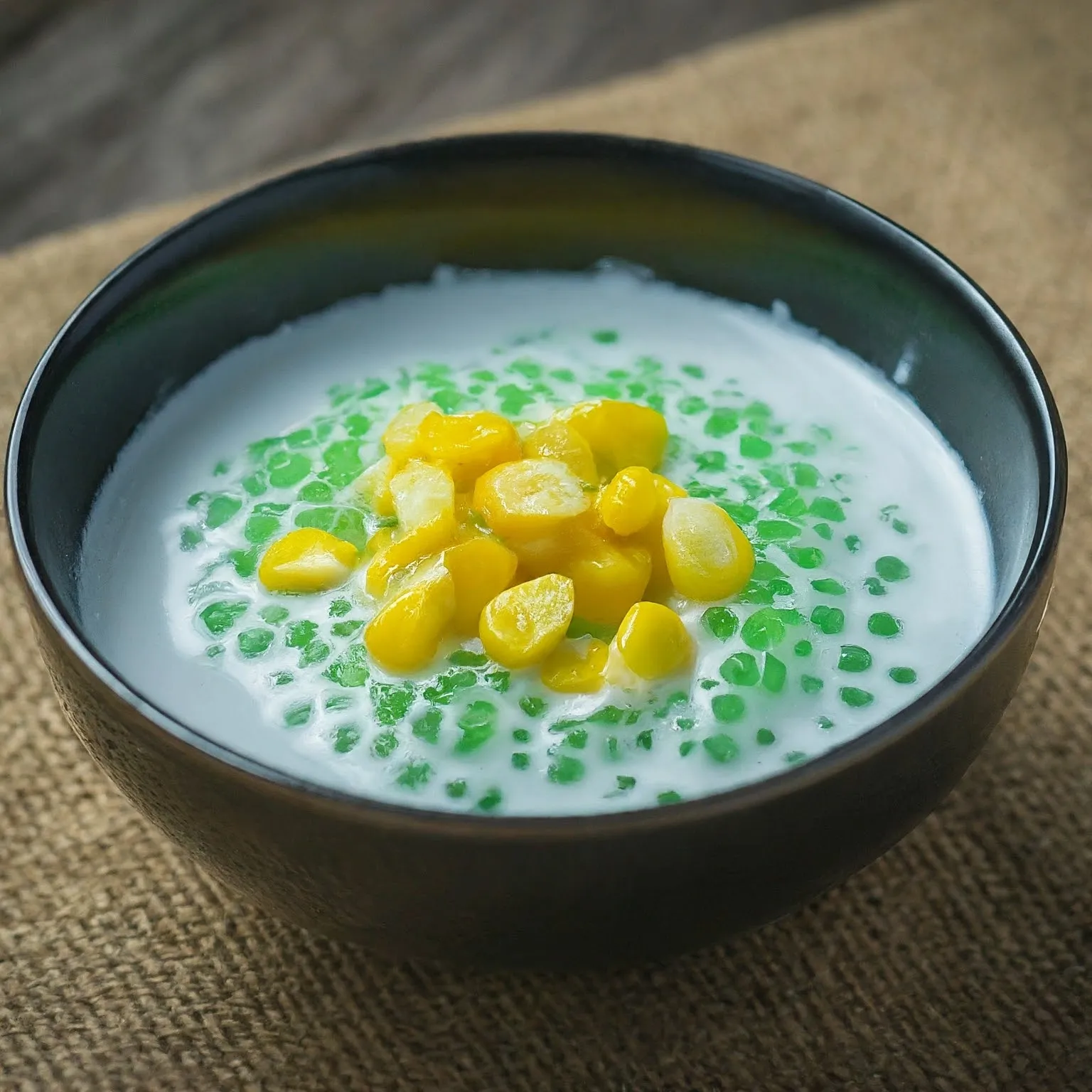 1. Cook the Sago : Rinse the sago pearls. In a pot, combine water and pandan juice. Bring to a boil over medium heat. Add sugar and salt, stirring until dissolved. Add sago pearls and stir quickly to prevent them from sticking together. Cook until the sago pearls are translucent (about 10-15 minutes).