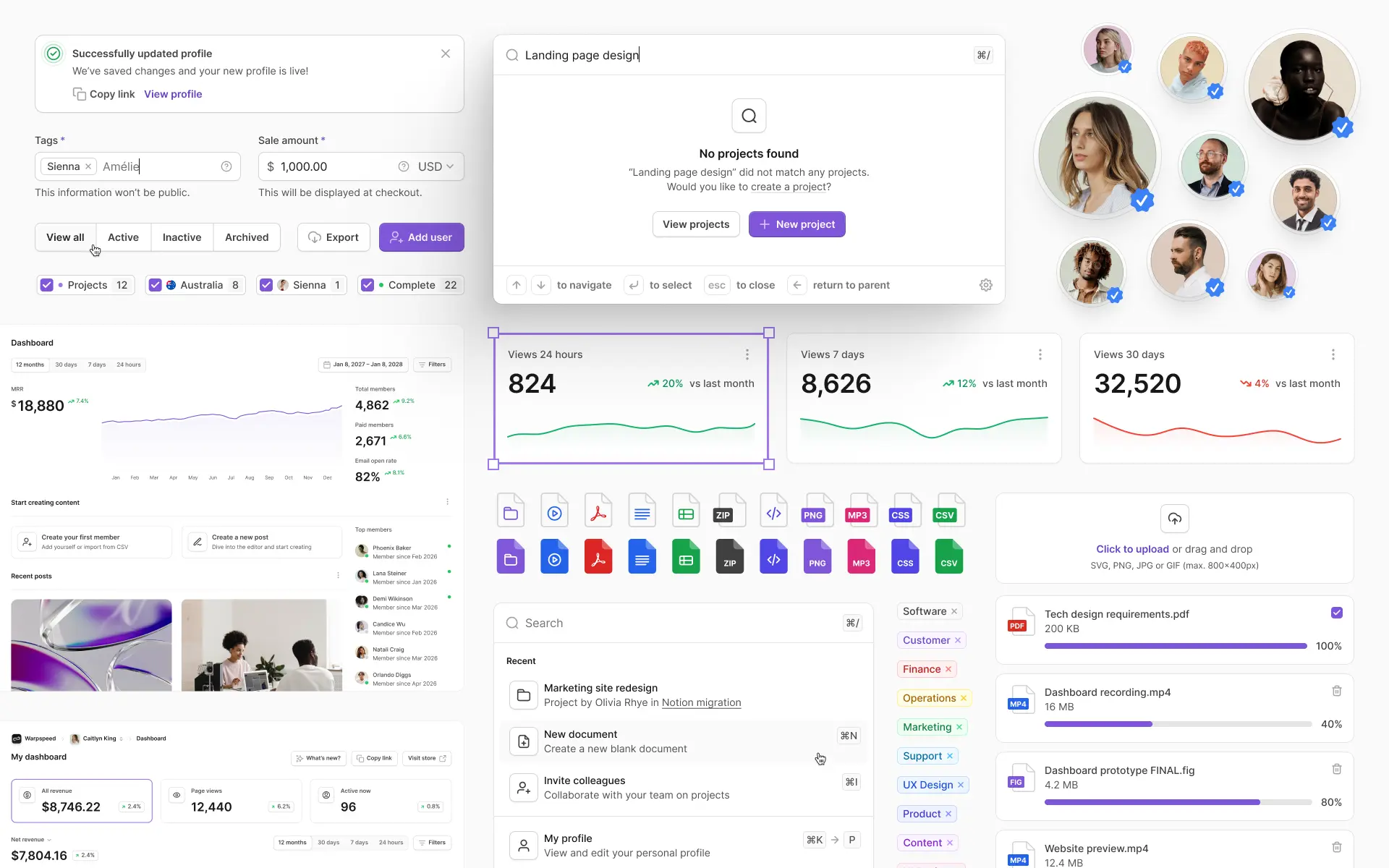 Untiled UI components light mode