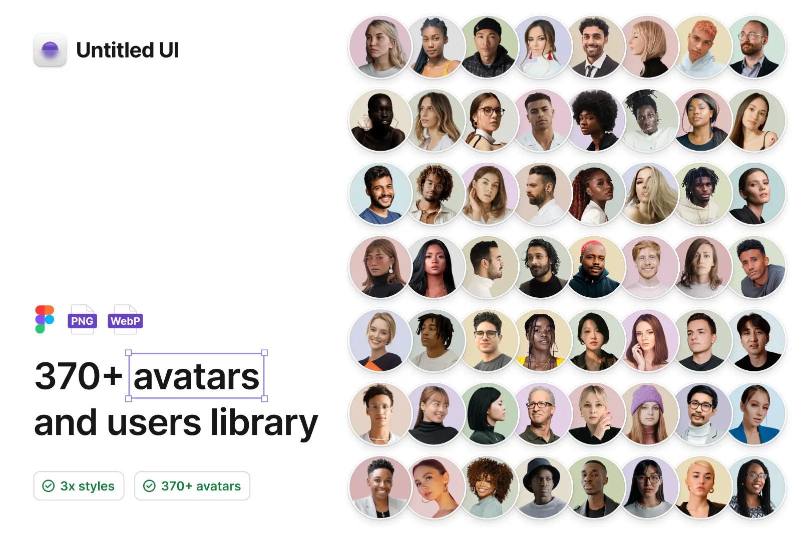 Untitled UI free avatars and users library