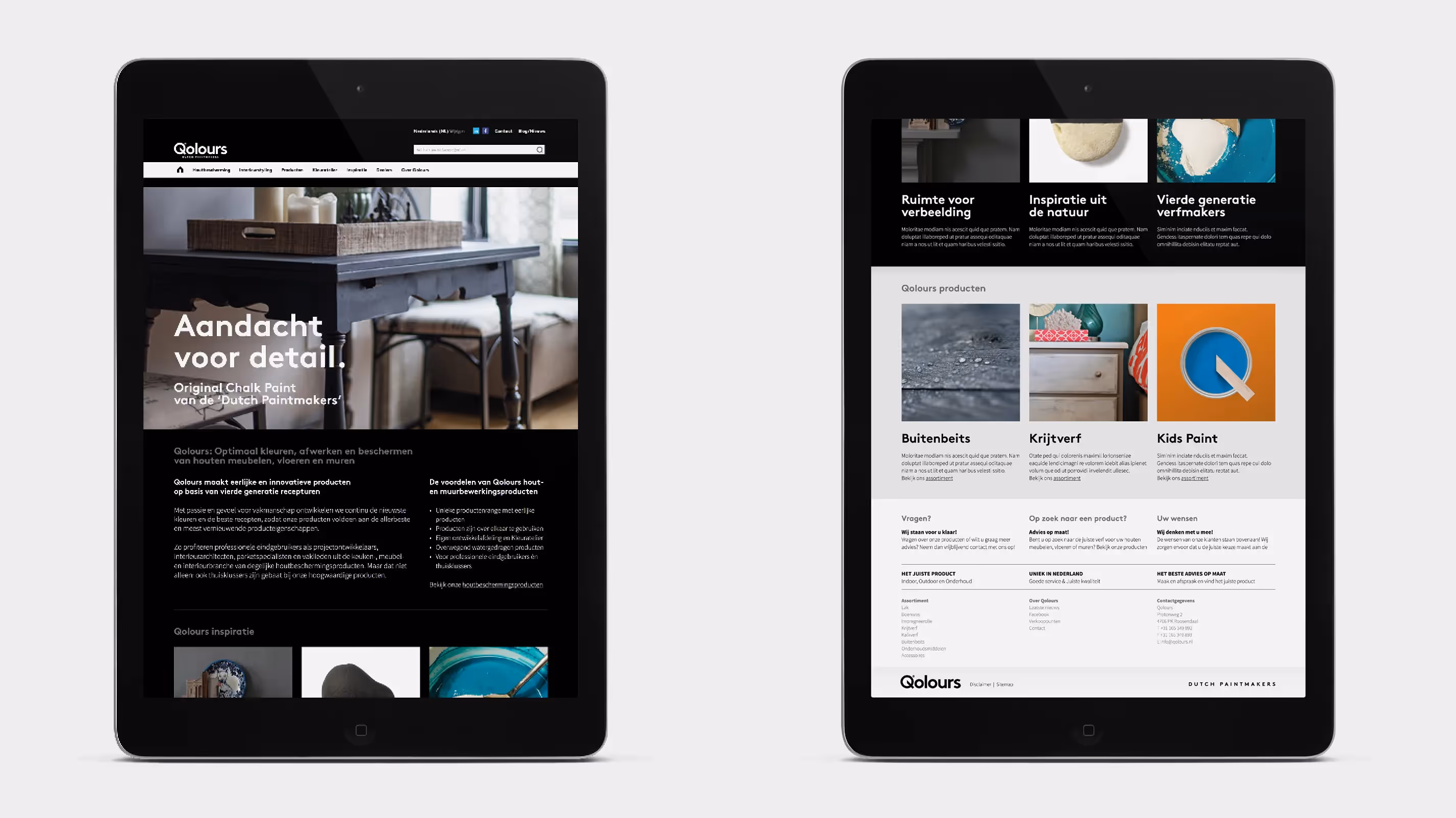 Qolours.com formuleert de merkpositionering in duidelijke en heldere bewoordingen.