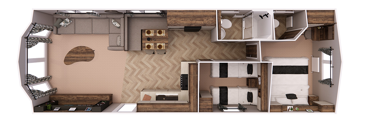 2 Bedroom Floor Plan