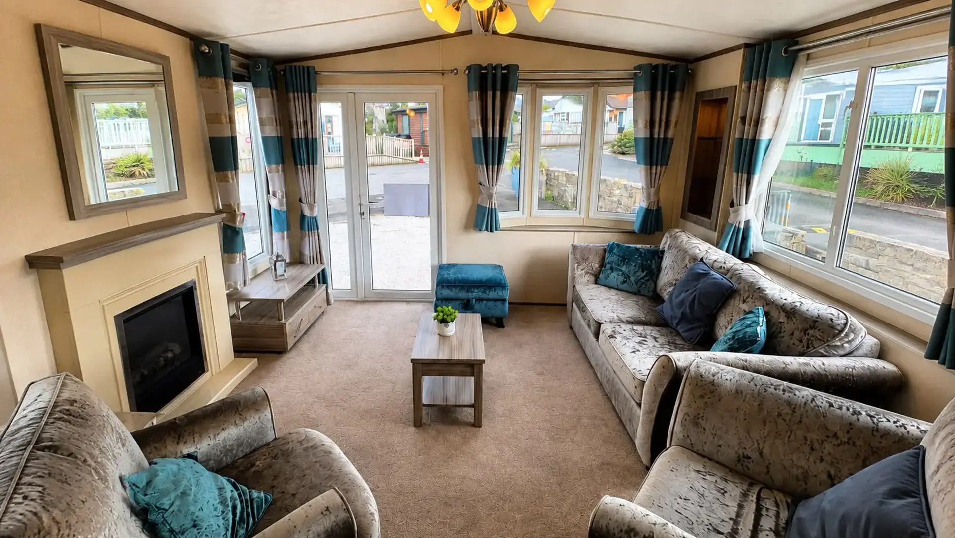 Interior of the pre-owned Victory Vermont two-bedroom mobile home