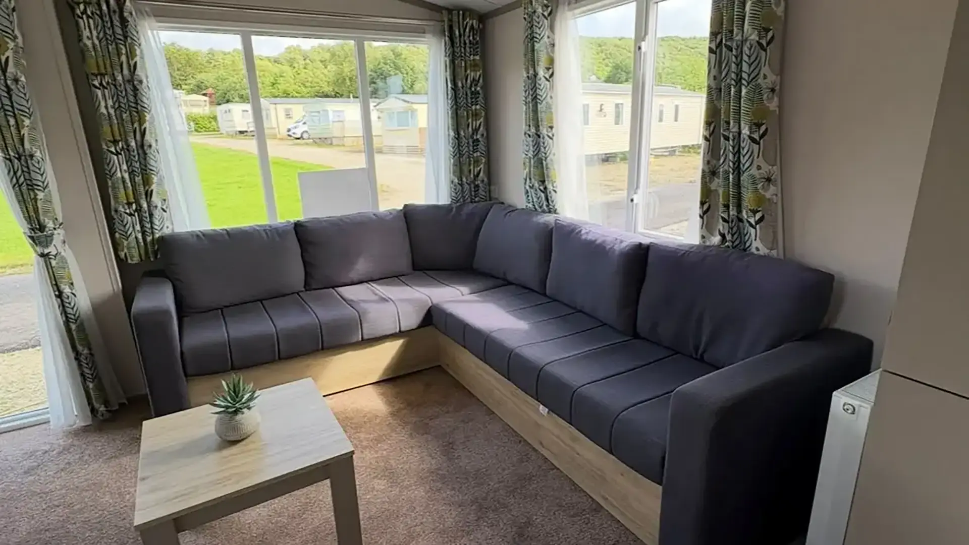 Interior of the pre-owned Victory Baywood three-bedroom mobile home