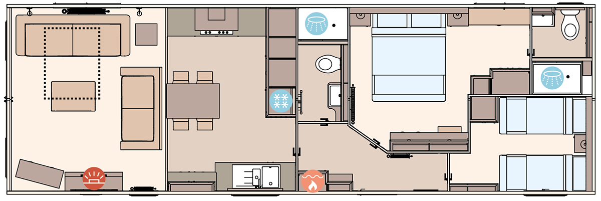 2 Bedroom Floor Plan