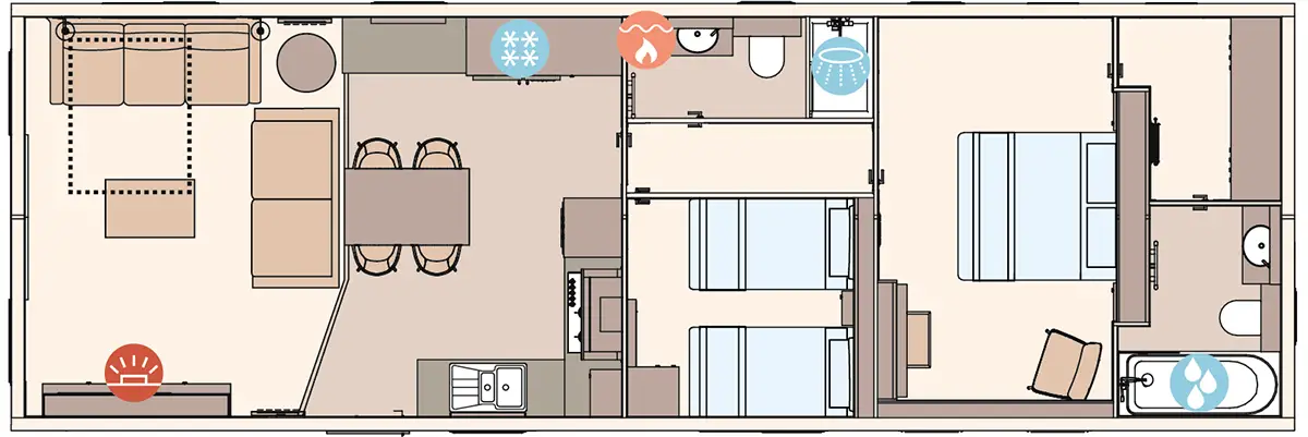 2 Bedroom Floor Plan
