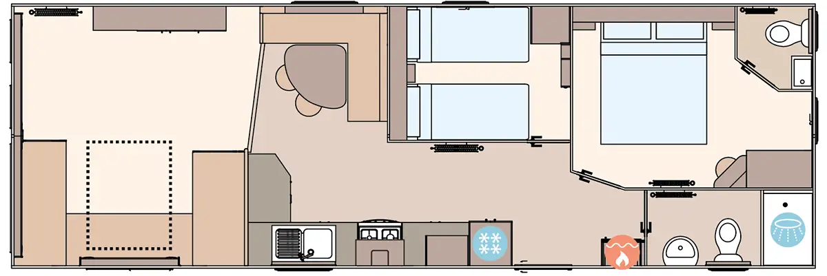 2 Bedroom Floor Plan