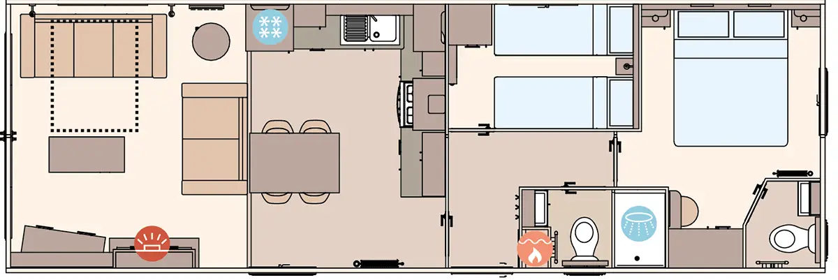 2 Bedroom Floor Plan