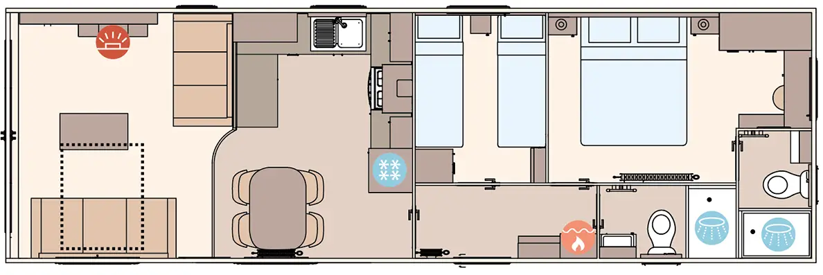 2 Bedroom Floor Plan