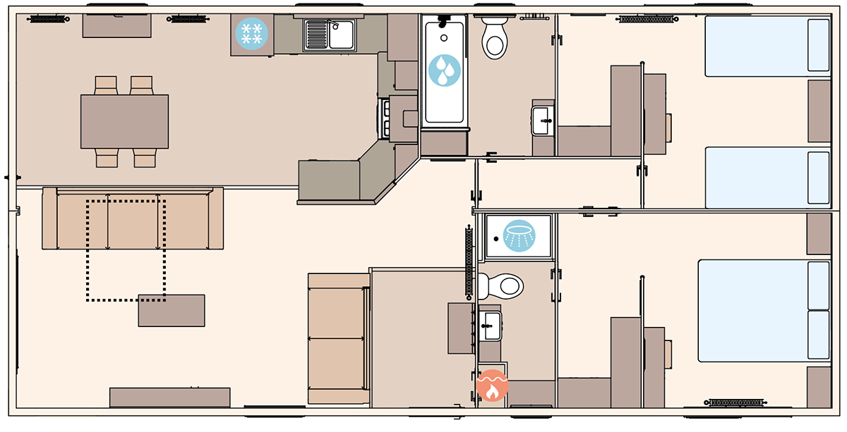 2 Bedroom Floor Plan