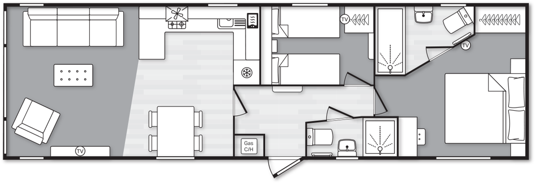 2 Bedroom Floor Plan