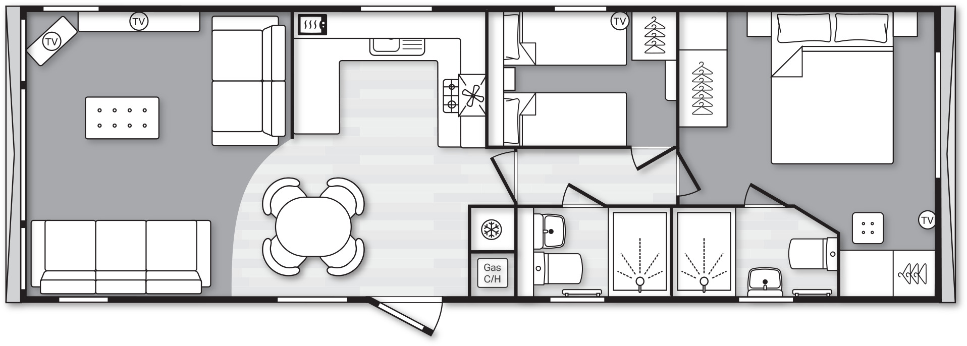 2 Bedroom Floor Plan