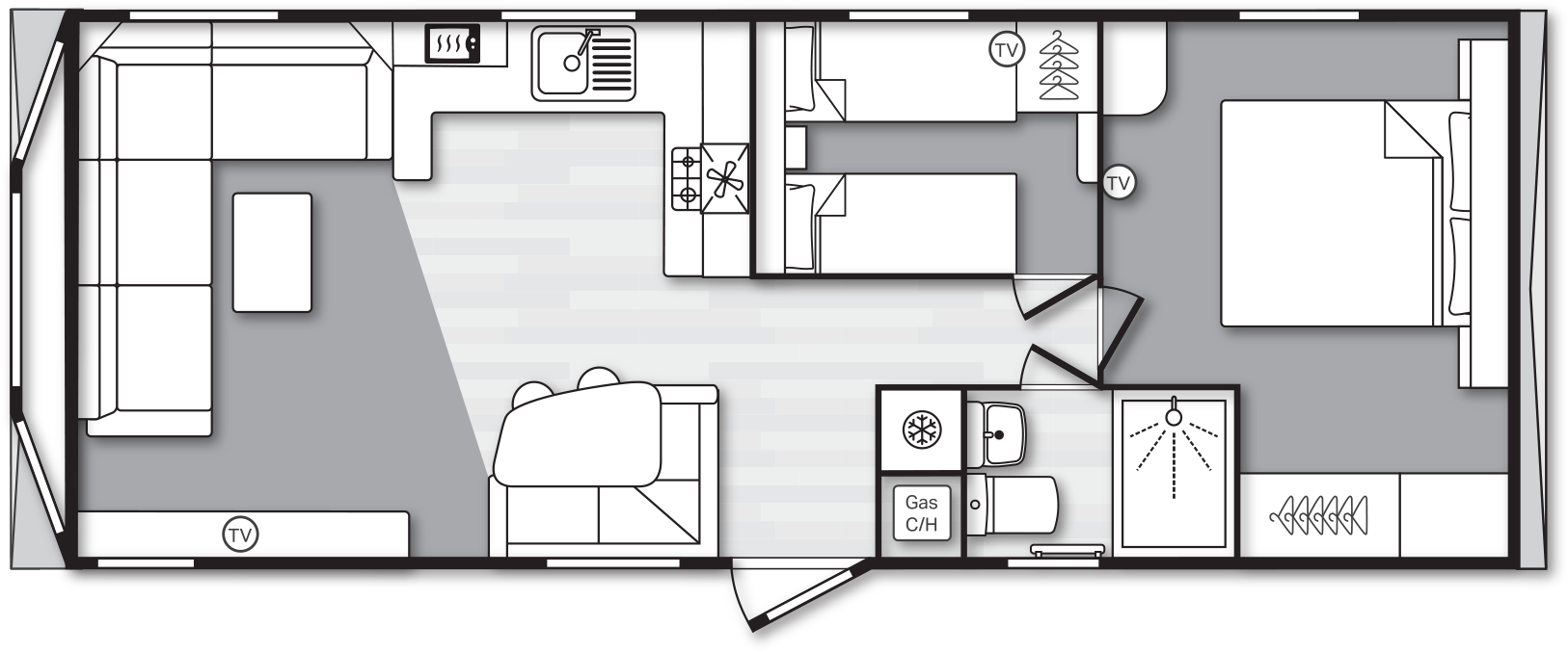 2 Bedroom Floor Plan