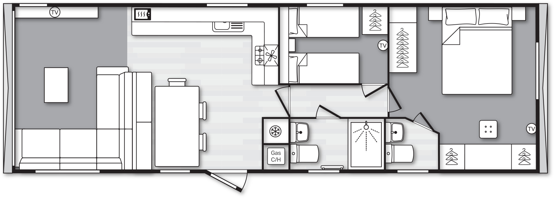 2 Bedroom Floor Plan