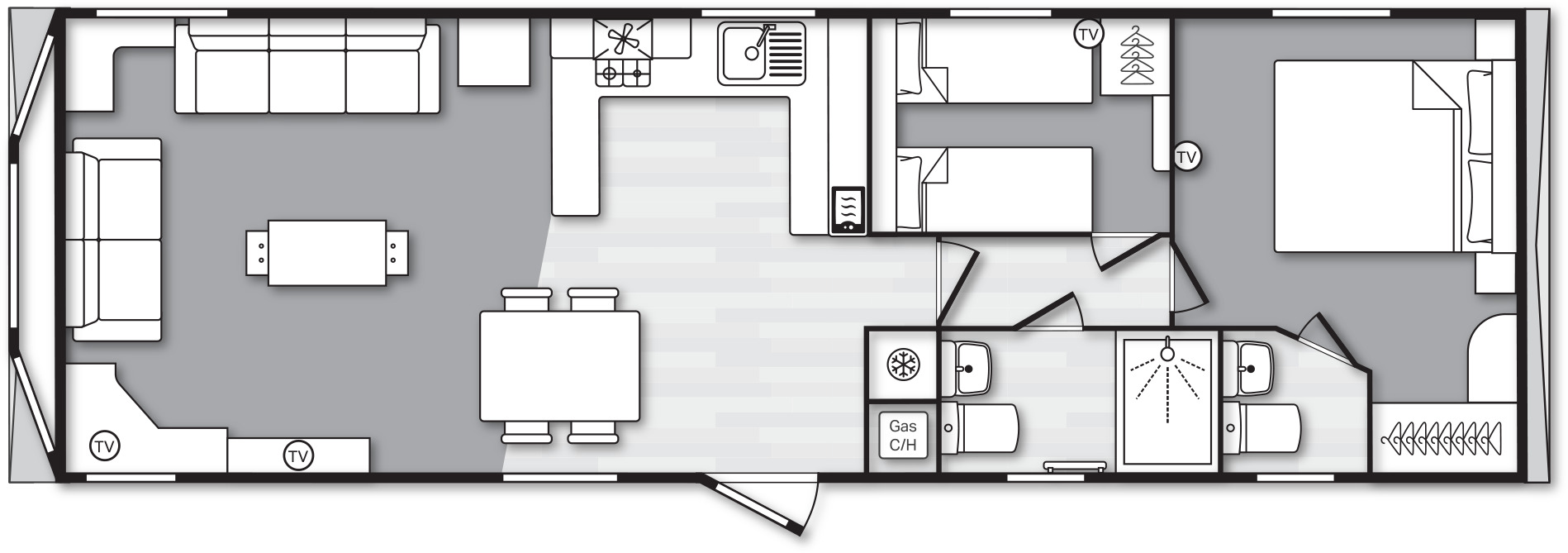 2 Bedroom Floor Plan