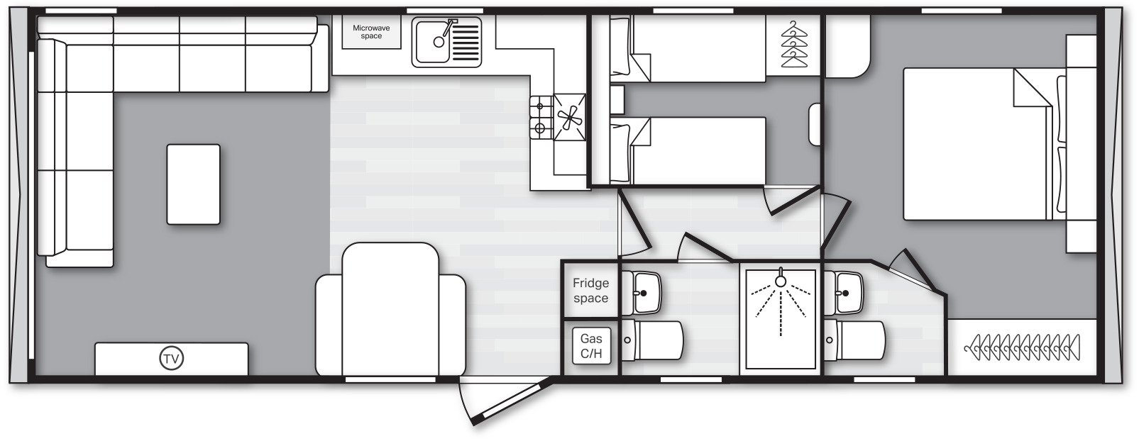 2 Bedroom Floor Plan