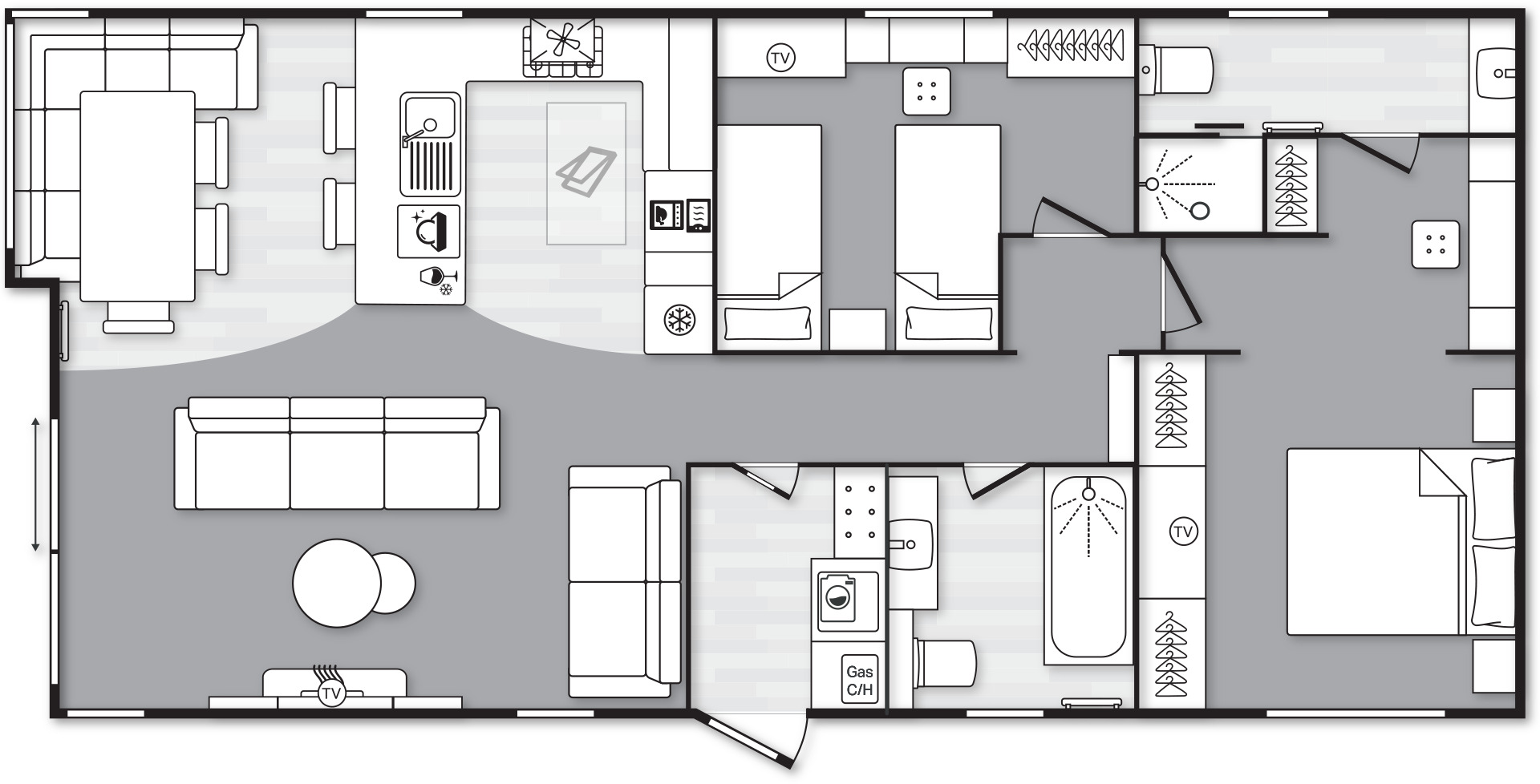 2 Bedroom Floor Plan