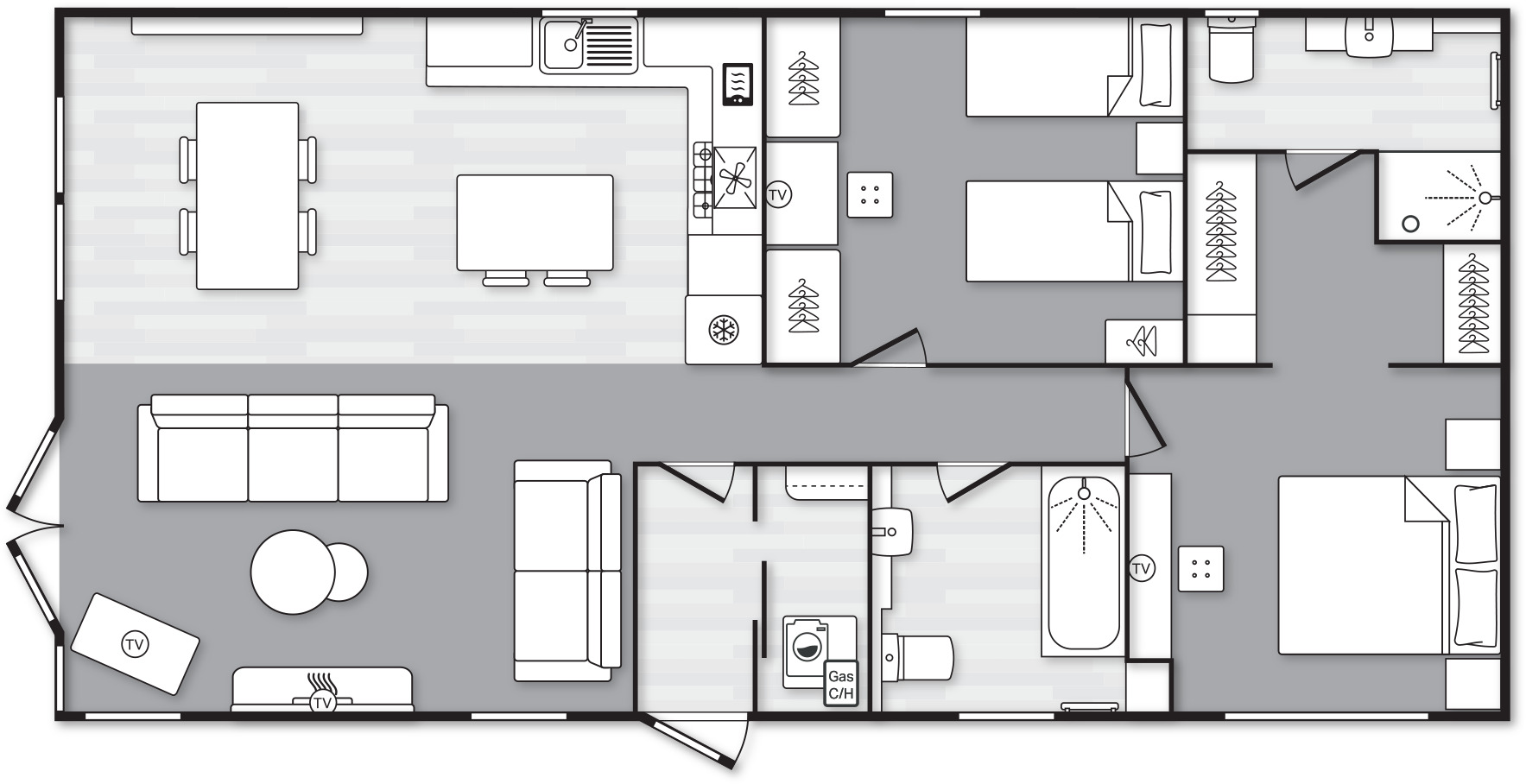 2 Bedroom Floor Plan