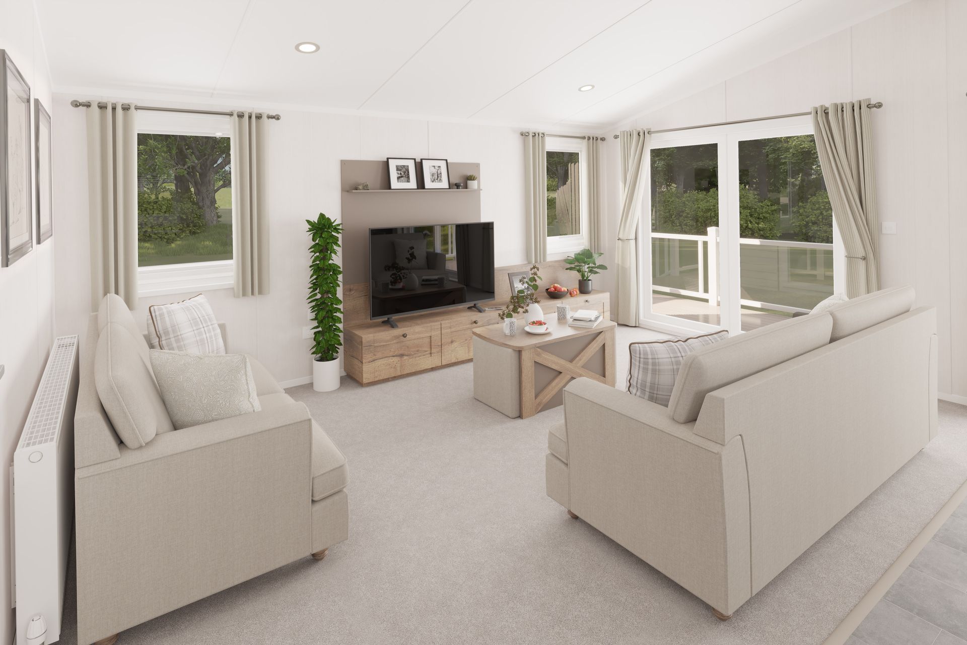 2027 Swift Montreal Lodge open-plan living area