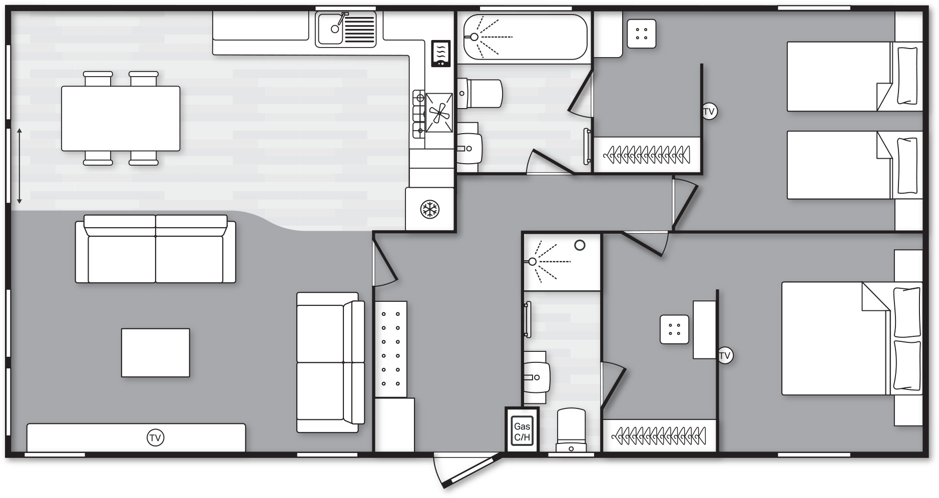 2 Bedroom Floor Plan