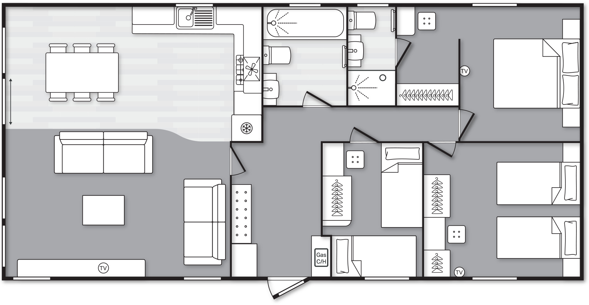 3 Bedroom Floor Plan
