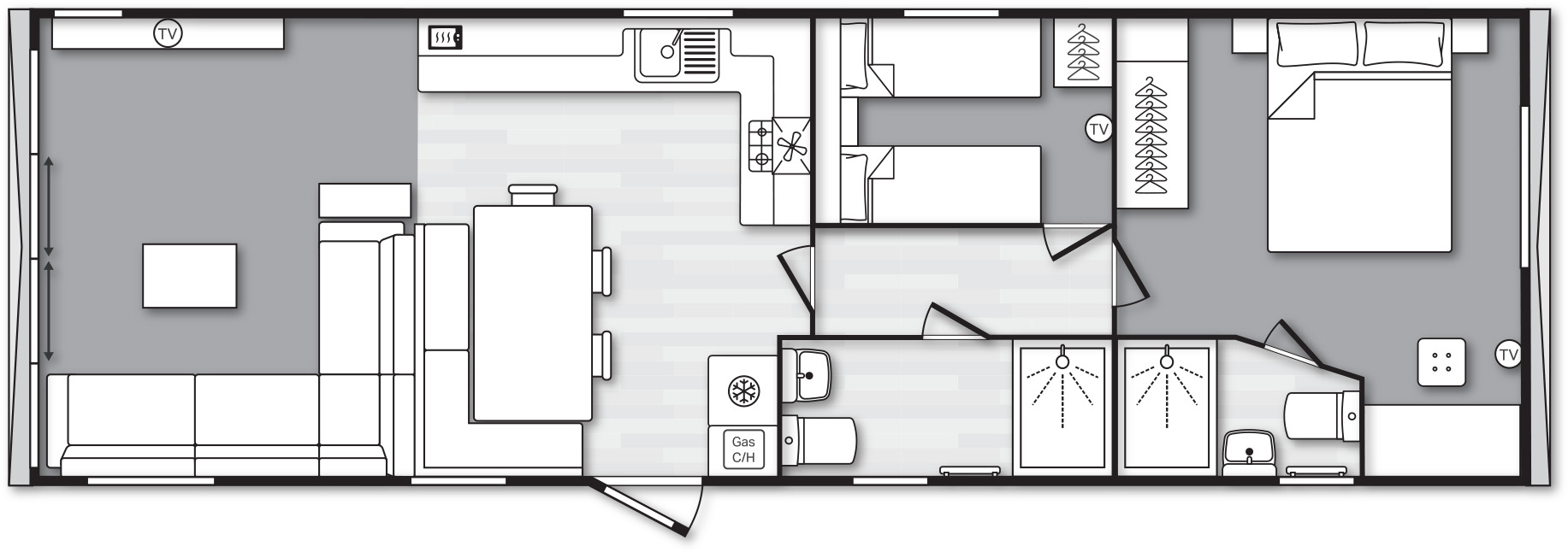 2 Bedroom Floor Plan