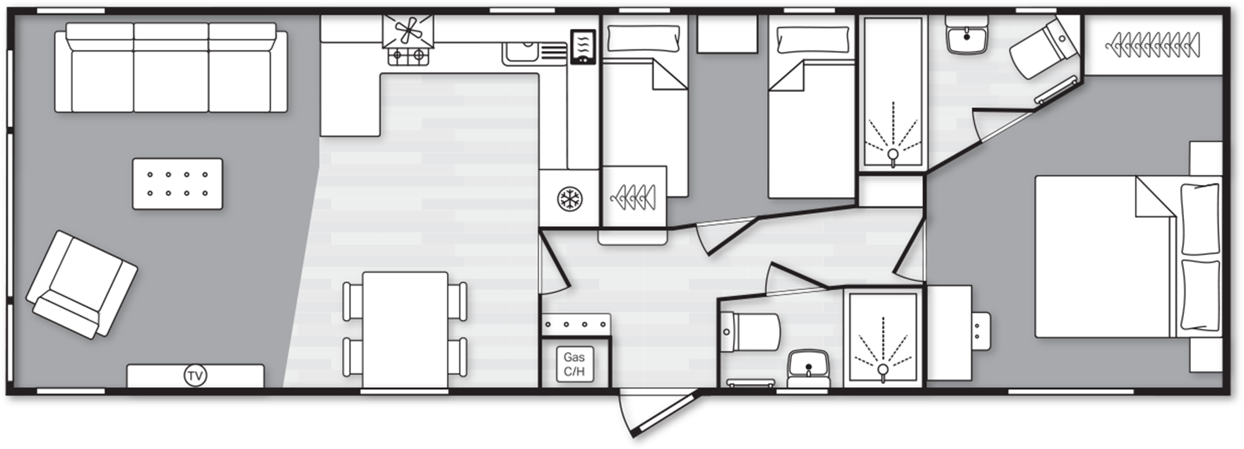 2 Bedroom Floor Plan