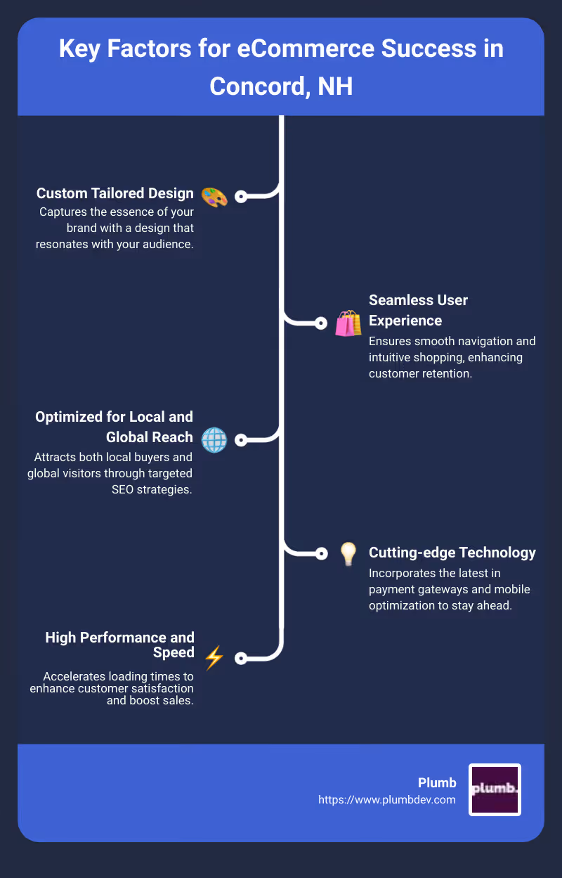 Detailed Infographic: Key Factors That Make eCommerce Websites Succeed in Concord, NH - ecommerce website design concord nh infographic infographic-line-5-steps