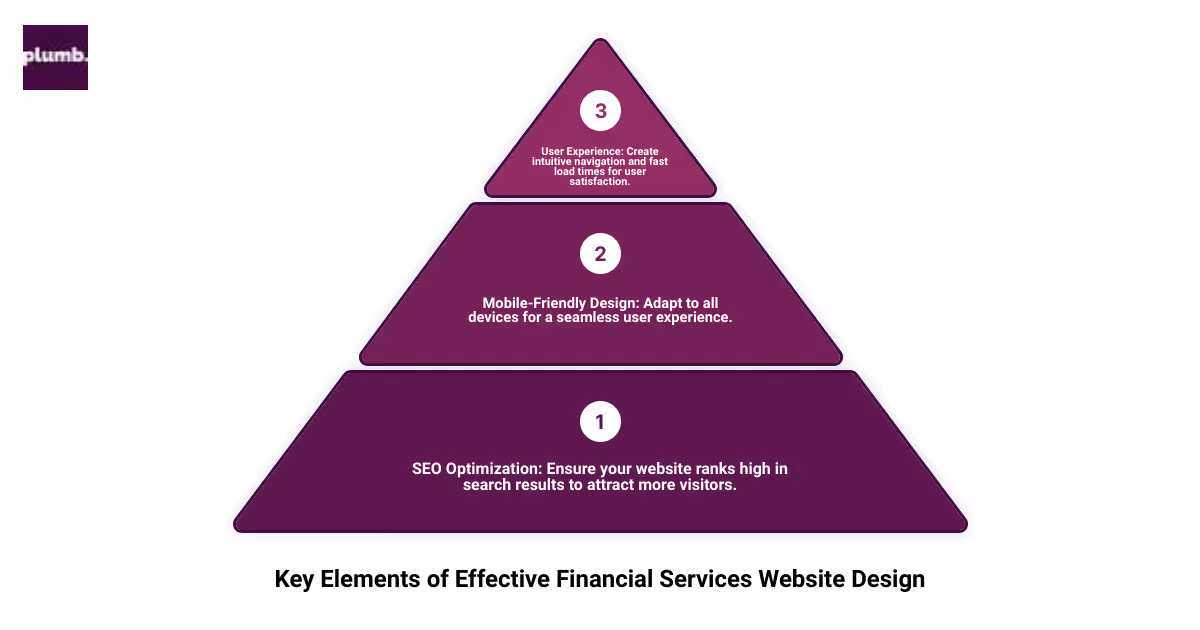Key Elements of Effective Financial Services Website Design Infographic - financial services website design infographic 3_stage_pyramid